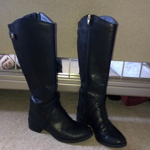 Tall Black Leather Boots